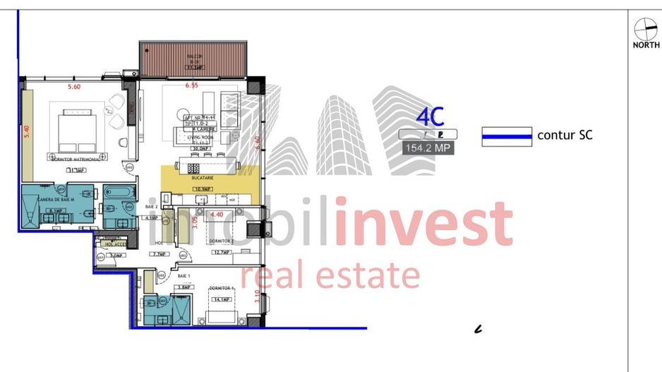 Apartament cu 4 camere de vanzare One Floreasca City - Schiță 17