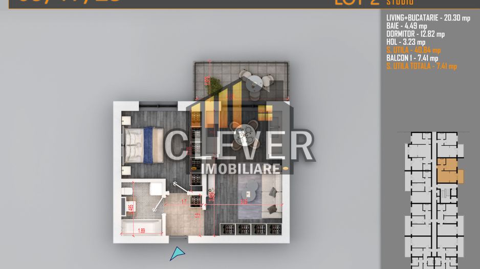 Apartament 2 Camere Pallady - Metrou Nicolae Teclu | Comision 0% - Schiță 6