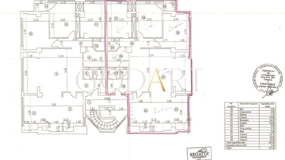 Apartament de lux Aviatorilor - Schiță 23