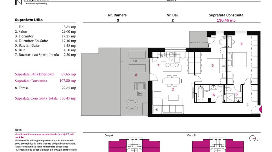 Apartament Tip K, etaj 7 - Poză 2