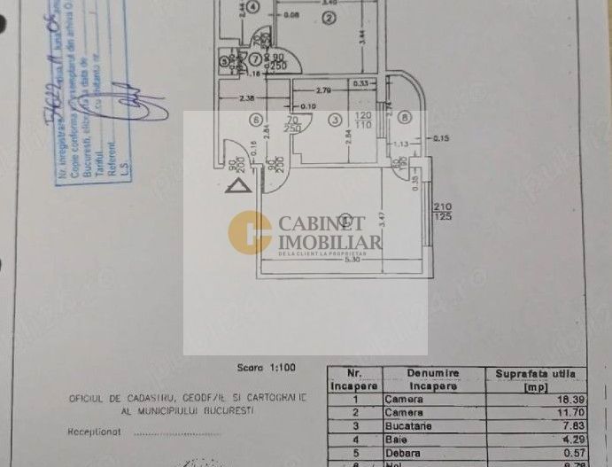 2 Camere - 58MP | Decomandat | 1/4 | Bloc 1981 | Apusului X Uverturii - Schiță 8