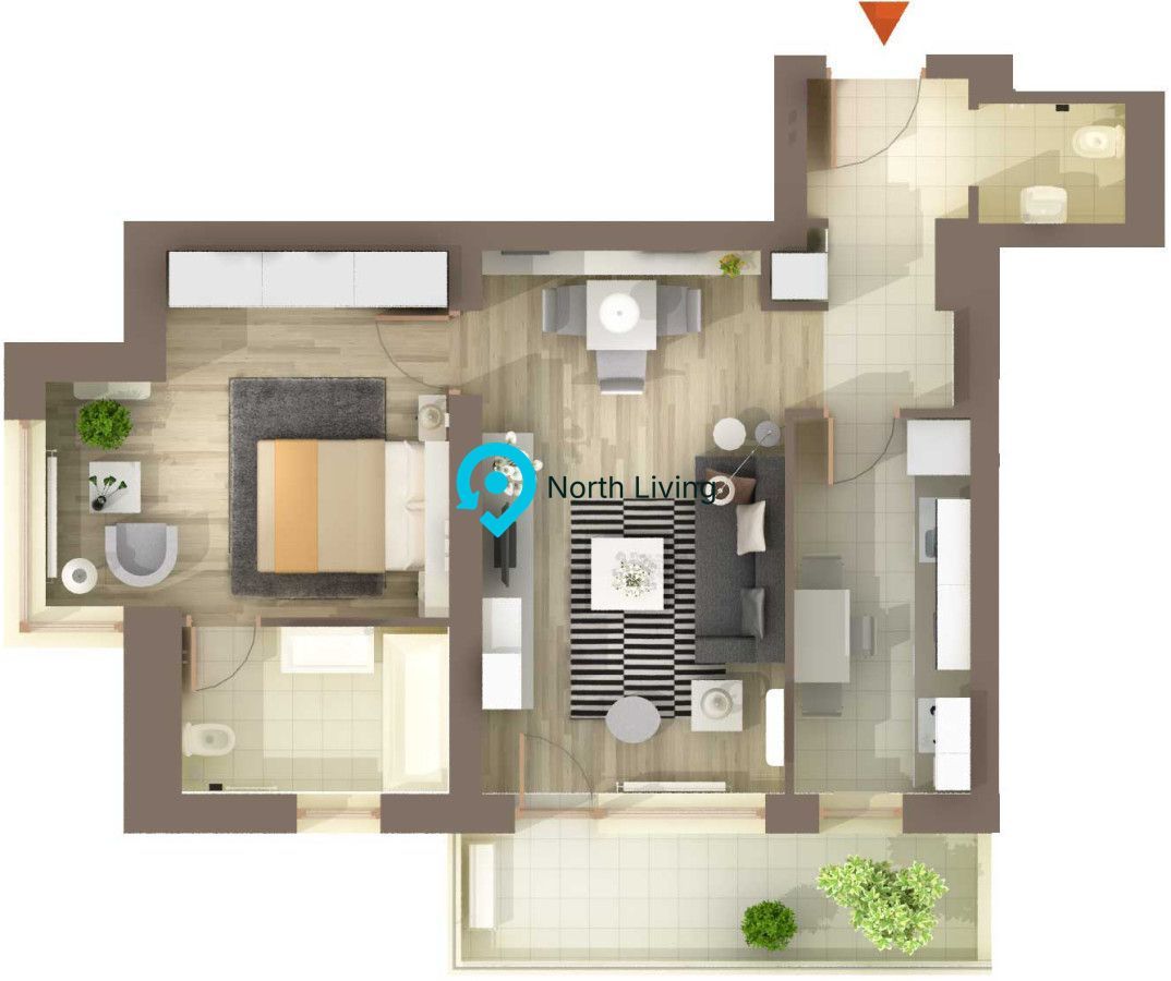 2 Camere | 61 mp | Aleea Privighetorilor -Baneasa | 2 bai - Poză 7