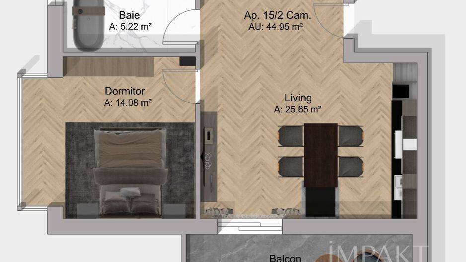 Apartament 2 Camere | Bloc Nou | Ideal Investitie | Terra, Floresti - Poză 3