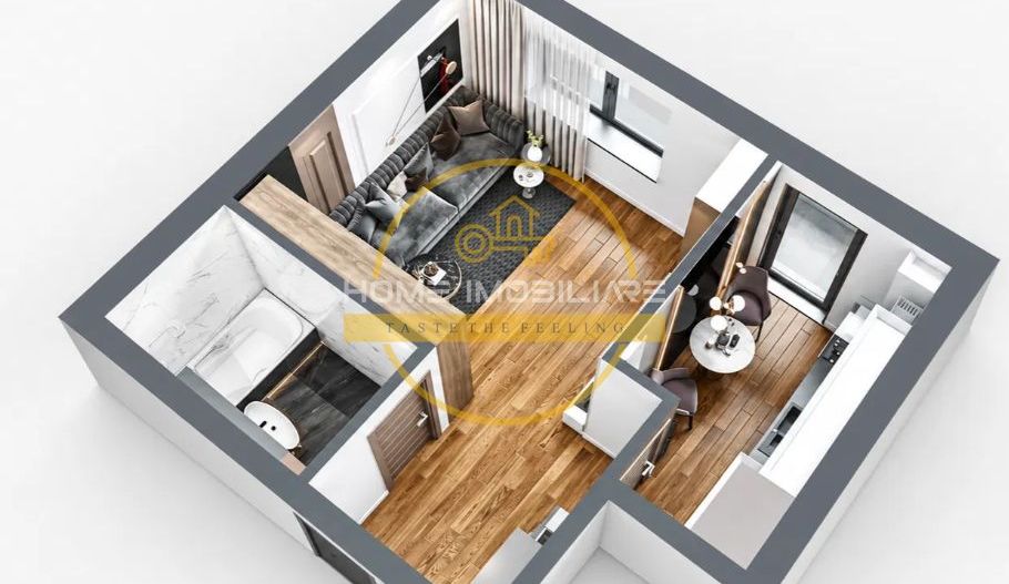 Etaj Intermediar/Apartament 1Camera 40mp/Mobilat&Utilat! - Poză 7