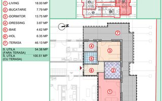 2camdec,54mputil+46mpterasa,langaSTB,semicentral Popesti-Leordeni - Poză 1