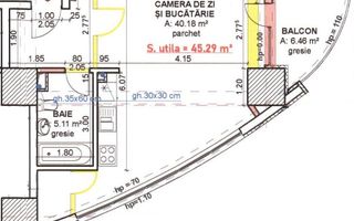 Apartament tip studio de inchiriere in bloc nou! - Schiță 12