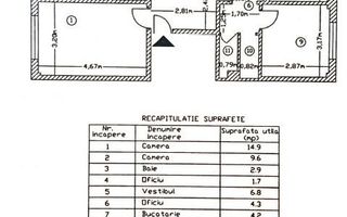 Apartament cu 4 camere de vanzare , 1974, fara risc, Pantelimon - Schiță 2