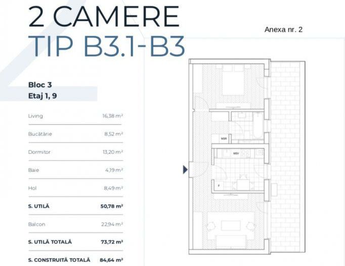 Apartament 2 camere terasa superbă Barbu Vacarescu | Prima Vista - Poză 11