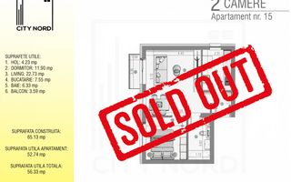 Apartament 2 Camere -  55mpu – CITY NORD Ștefan cel Mare - Poză 1