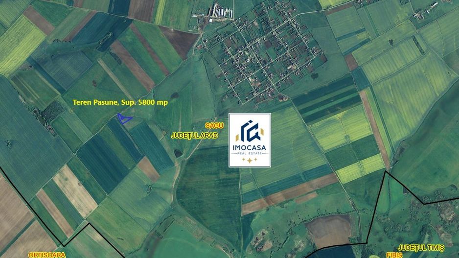 Teren extravilan de vânzare agricol, pășune, Sagu Jud. Arad, 5,42 ha - Poză 2