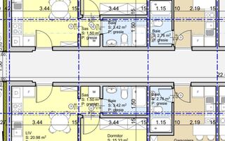 Apartament 2 camere decomandate 46mpu Balcon - Schiță 10