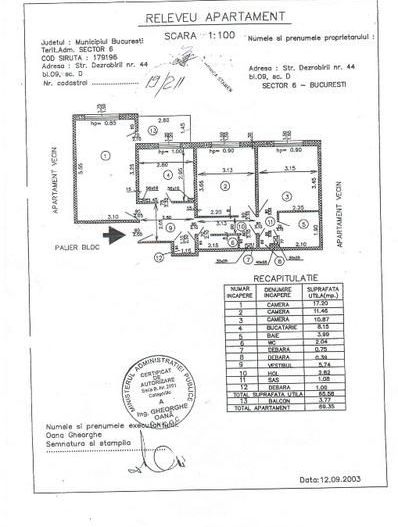 Vând apartament 3 camere, decomandat, 2 bai, 69 mp I Veteranilor / Gorjului - Poză 1