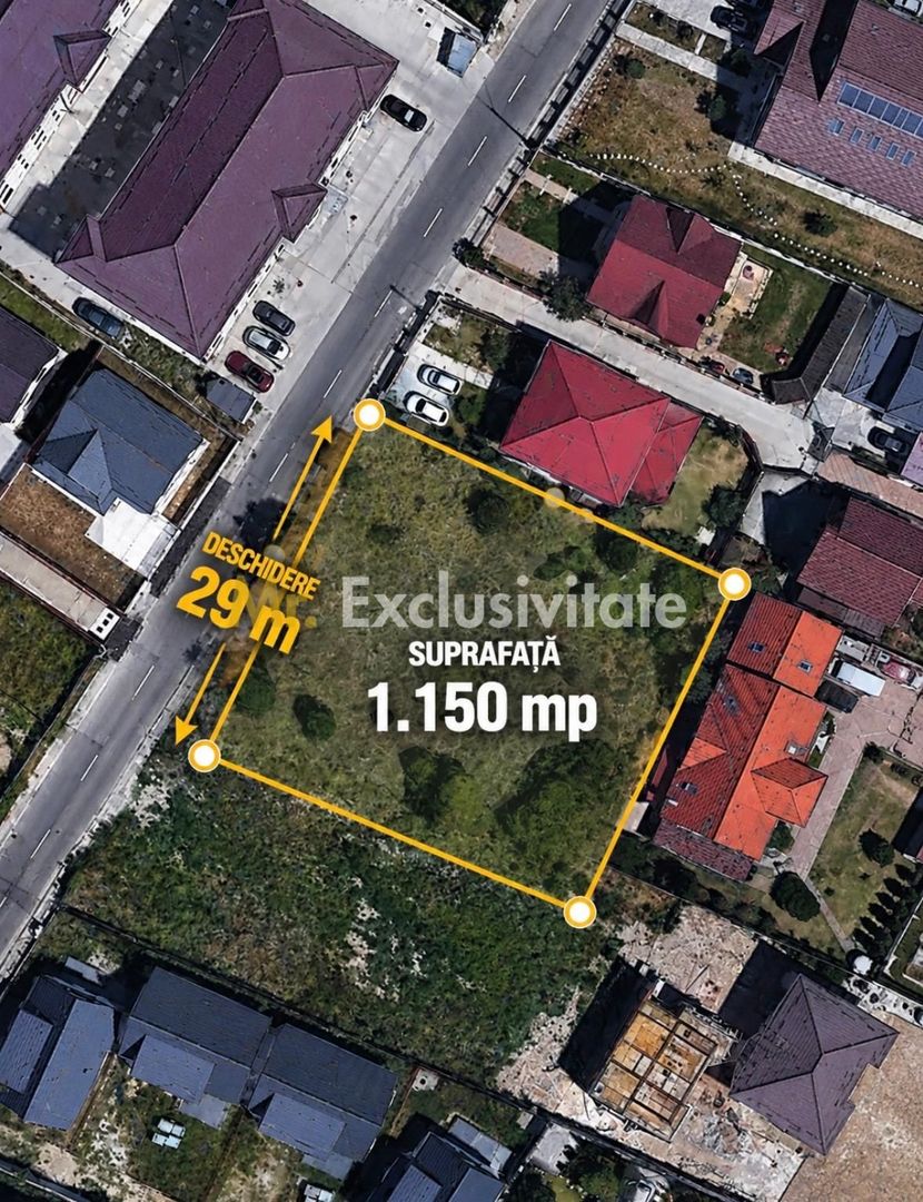 Teren intravilan Gavana Platou - 1150 mp, deschidere 29 m, Regim P+3+M - Poză 1