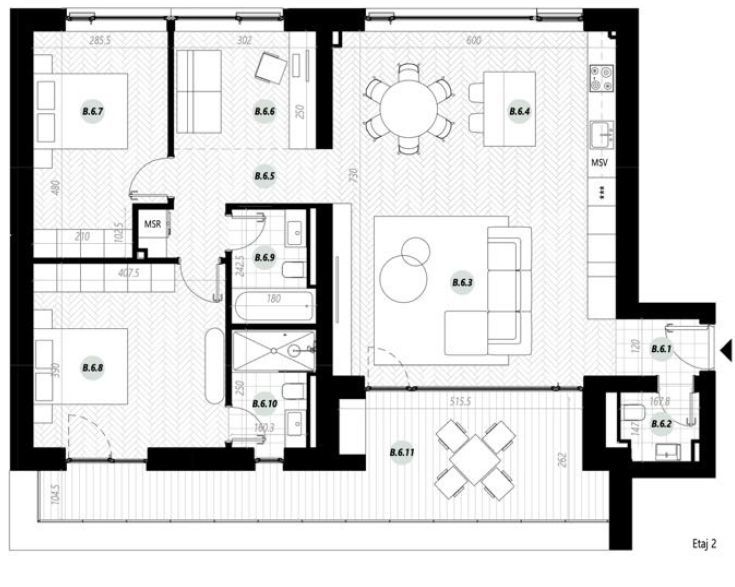 APARTAMENT 3 CAMERE | BLOC NOU | PIPERA PLAZA - Poză 9