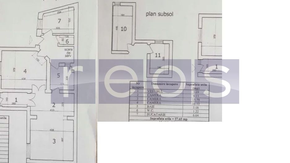 VANZARE APARTAMENT IN VILA | PARTER | CURTE 66MP | RENOVAT | POPA NAN - Schiță 13