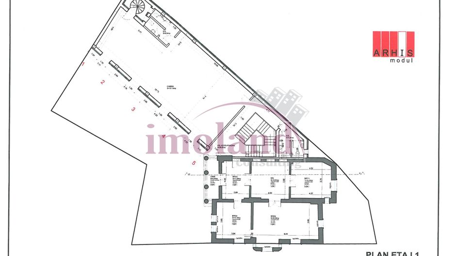 Vila impunatoare - 20 camere - birouri - Romana-Lahovari - Schiță 22