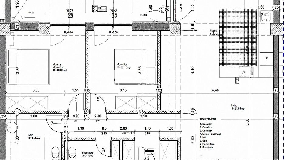 Apartament premium 3 cam, boxa, garaj-intabulat- Sibiu zona Alba Iulia - Schiță 15