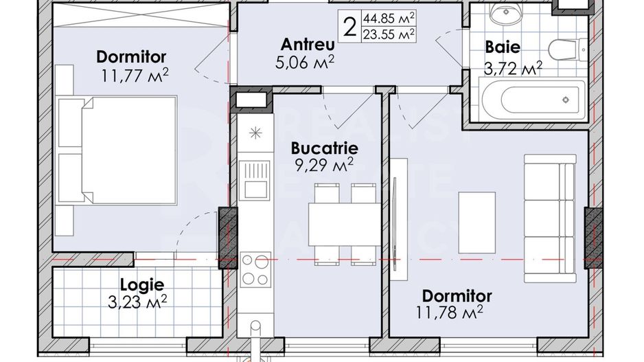 Vânzare, apartament, 2 camere, strada Soarelui, Botanica - Poză 2
