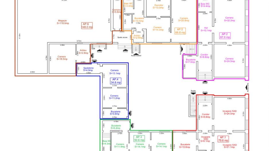 Zona istorică Traian–6 apartamente în imobil cu potențial, 621 mp, 759 mp teren - Poză 34