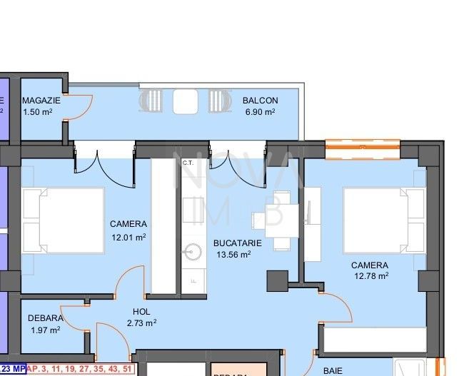 Apartament - 2 camere, decomandate - Str. Doamna Stanca - Poză 5