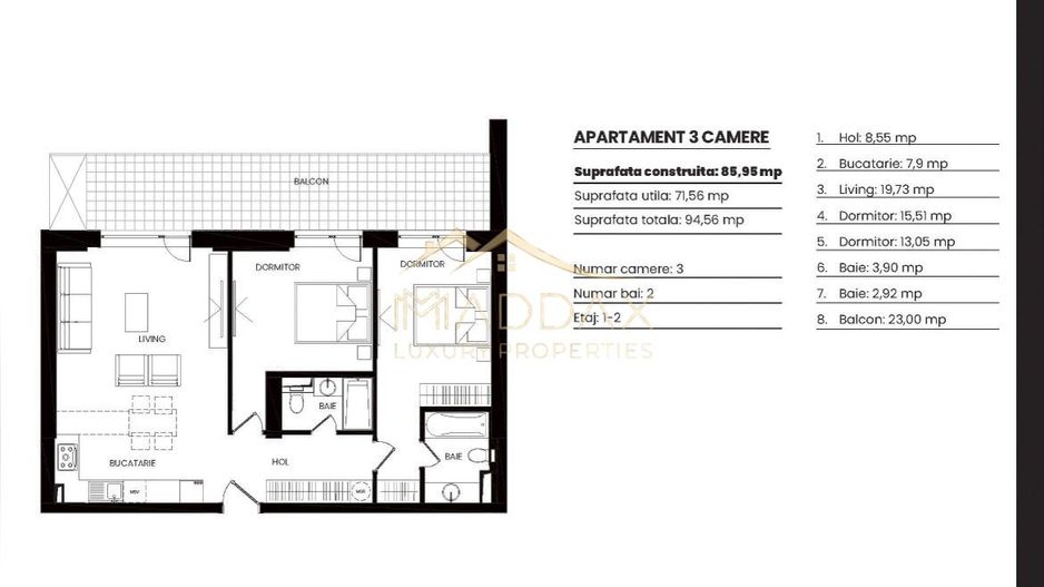 Apartament 3 camere_ Proiect NOU***Barbu Vacarescu/Floreasca-Pipera/Tei - Poză 13