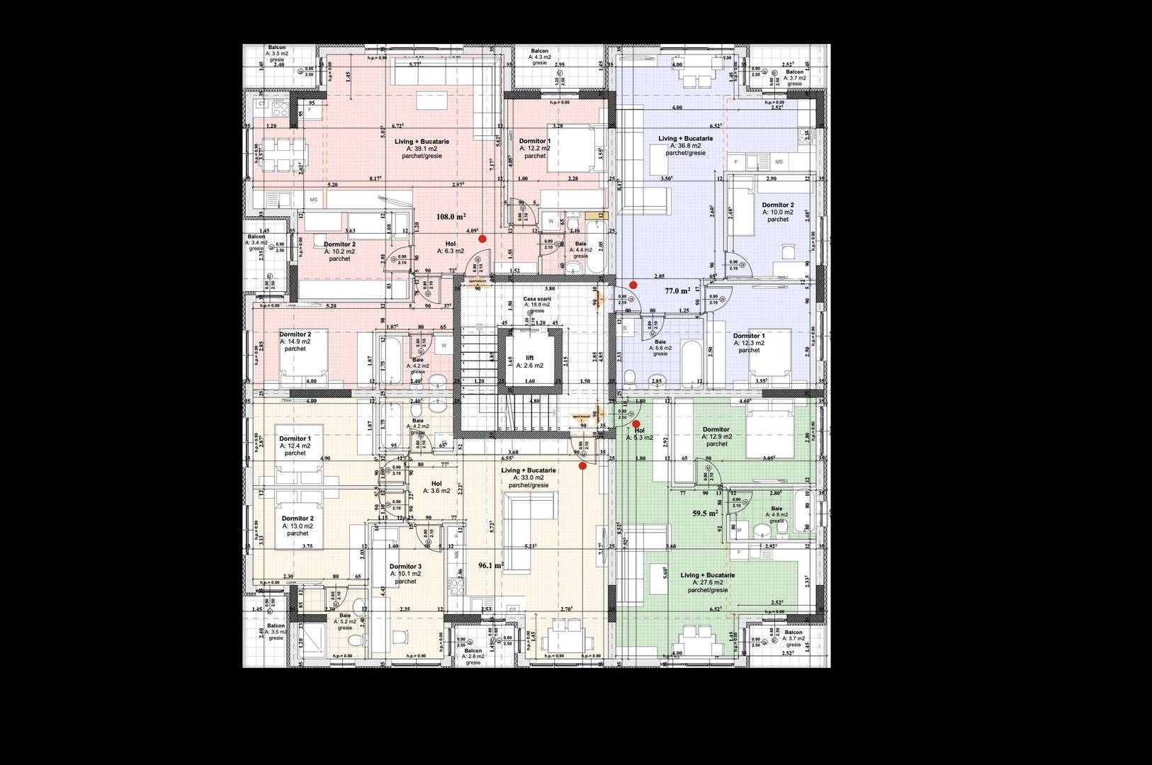 Apartament 4 camere, zona Kaufland -Mall - Schiță 8
