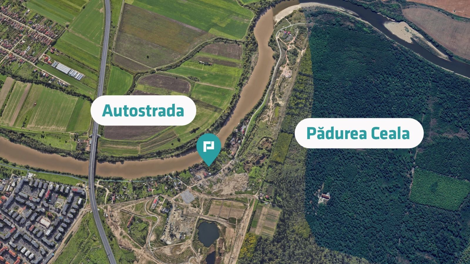 Teren intravilan 2.600 mp pe Malul Mureșului Alfa - Poză 1