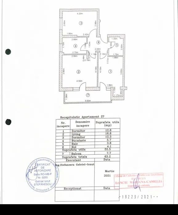 3 camere decomandat metrou Aparatorii Patriei sector 4 - Schiță 10