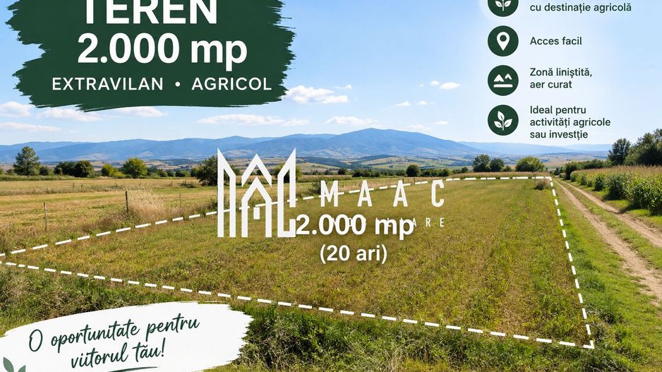 Teren extravilan de vânzare | Sibiu, Nord-Est | 2.000 mp - Poză 1
