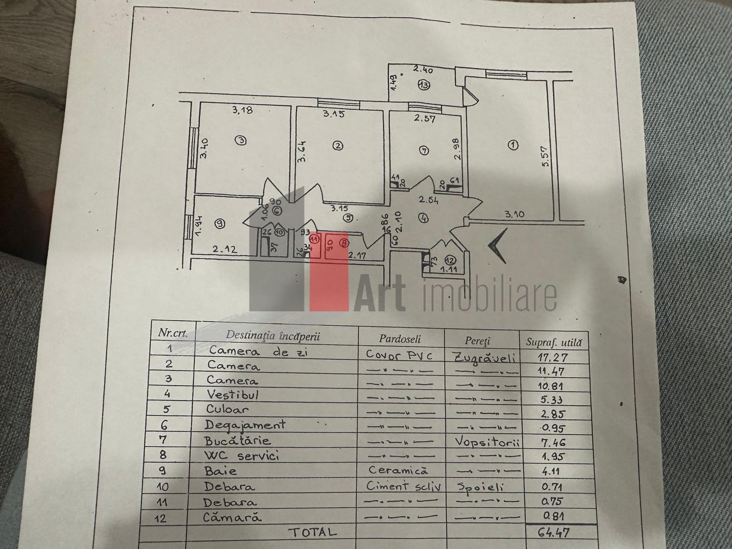 Apartament 3 camere, parter, complet utilat – gata de mutat - Poză 11