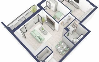 Apartament 3 camere | Balcoane 10.6 mp | Etaj 2 | Turnisor - Poză 5