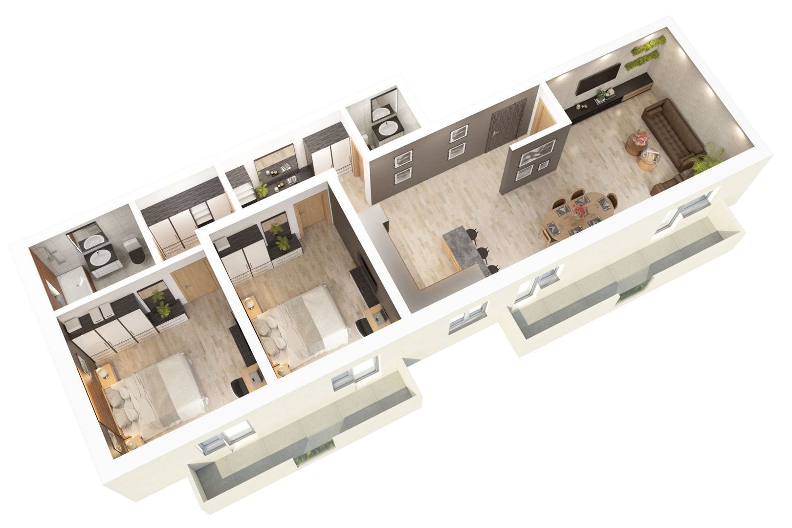 Apartament 3 camere Piata Rahovei, Dedeman, Sibiu - Schiță 7
