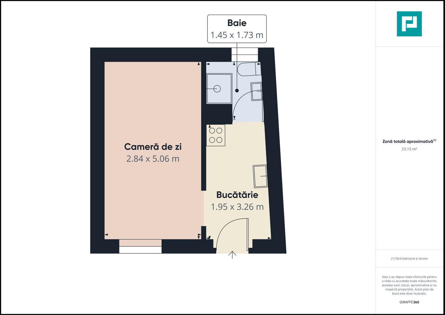 Apartament cu 1 cameră pe Strada Desseanu - Poză 7