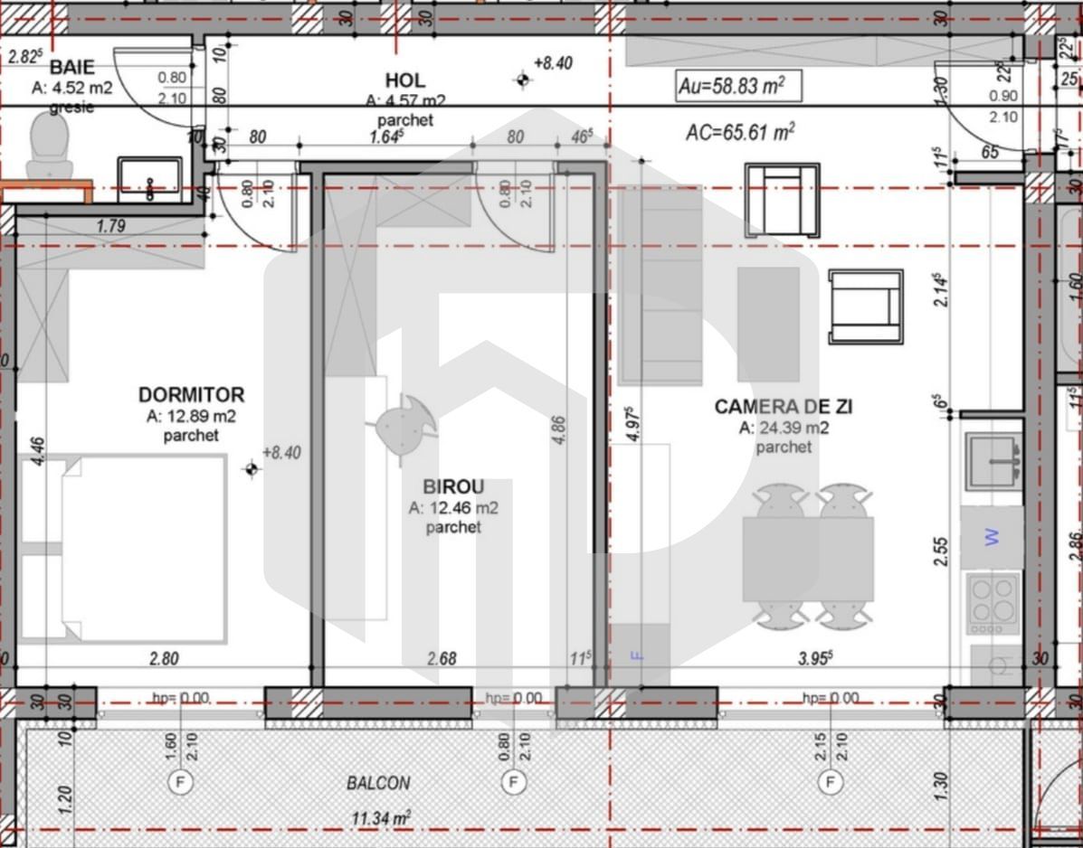 Dezvoltator- Apartament 3 camere - 59 mpu - La Cheie - Rahovei - Poză 4