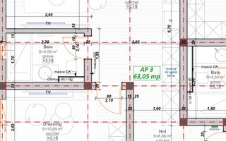 Apartament cu 3 camere si 2 bai | Giroc | Profi - Poză 2