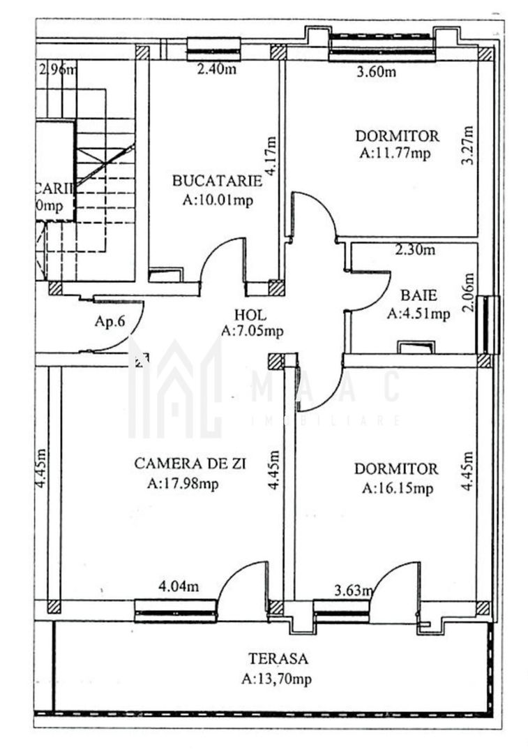 Apartament 3 camere | Etaj 2 | Decomandat | Terasa | Parcare - Schiță 10