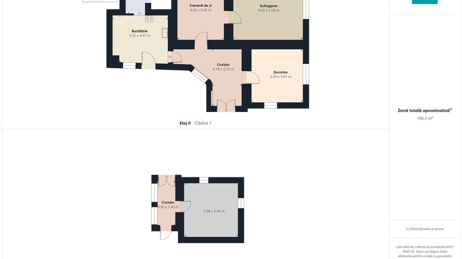 Casă  2 corpuri și 4 camere teren 1440 mp în Macea - Poză 8
