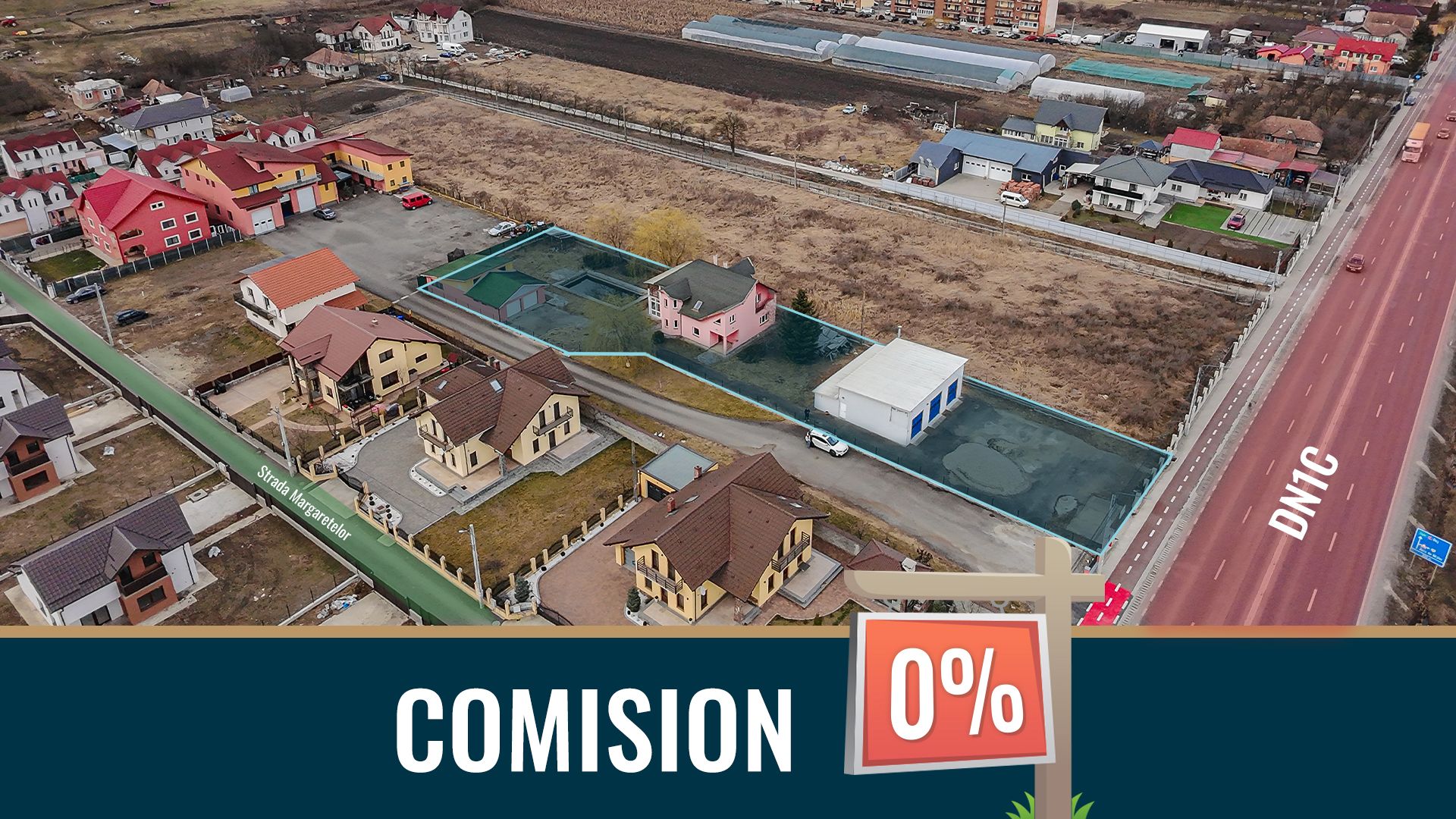 COMISION 0% Casă cu hală auto și piscină pe DN1C - Potențial comercial - Poză 1