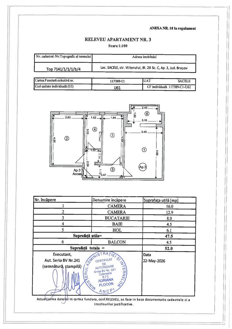 SACELE - Precizia | 2 camere 52 mp utili + BECI 50mp | 2 parcari - Poză 3