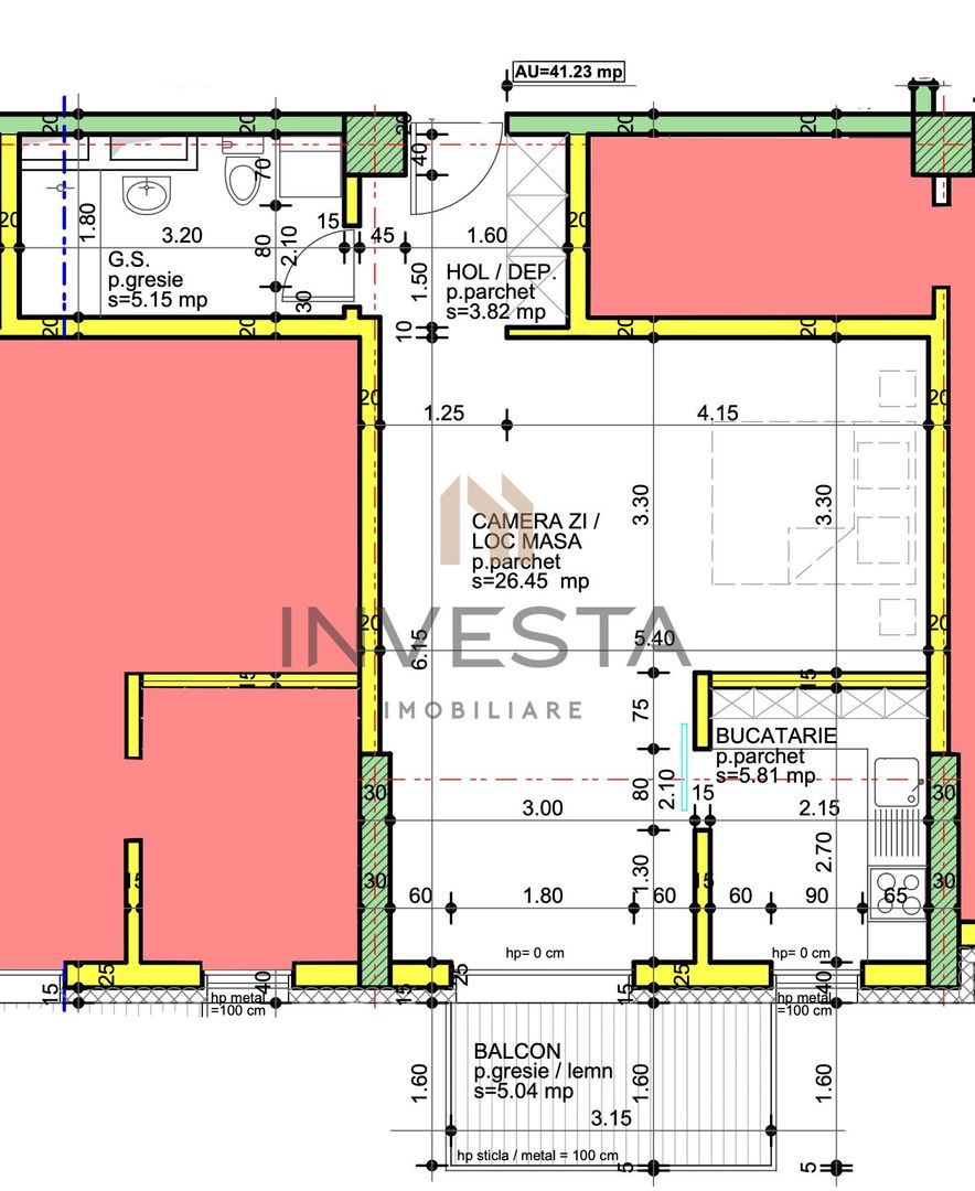 Apartament 1 camera Mărăști – clădire nZEB -  localizare Premium - Schiță 2
