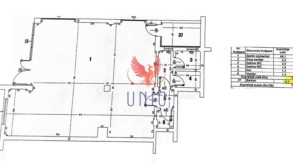 Spatiu comercial / Birouri Lapus langa Popeci - Schiță 3