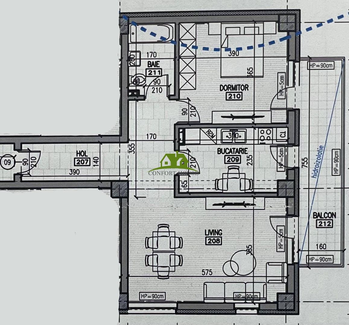Apartament 2 camere, bloc nou, P+3, Ap.09, Et.2, Bl.7 - CP2462954 - Poză 6