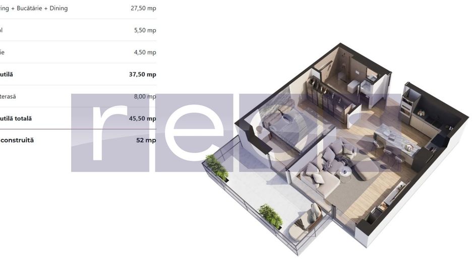 VANZARE STUDIO AVIATIEI | CLOUD 9 | IDEAL INVESTITIE | 37MP | TERASA - Poză 3