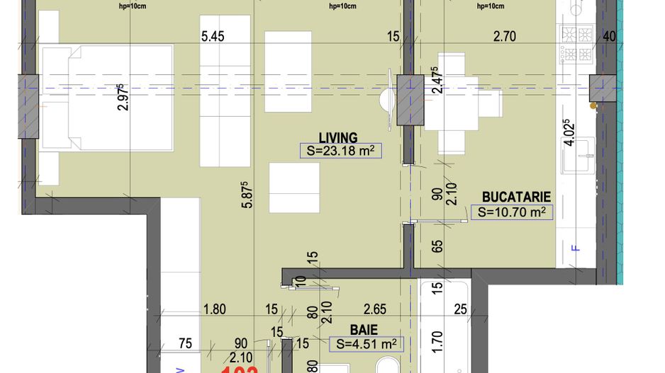 FALEZA NORD - Vânzare studio, bloc nou la 50 m de plaja. - Poză 11