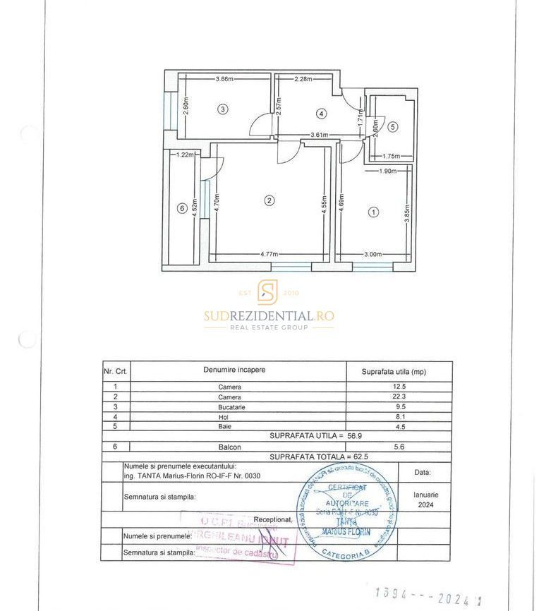 Apartament 2 camere, finalizat 2024, 62.5 mp, Grand Arena, Sector 4 - Schiță 8