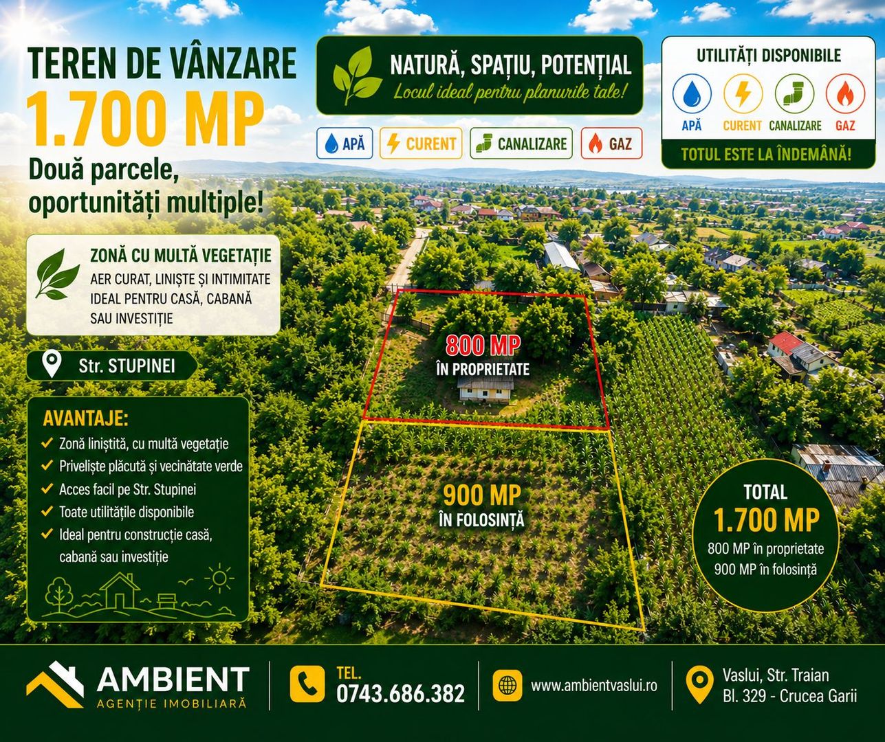 TEREN CU PRIVELIȘTE PANORAMICĂ EXCEPȚIONALĂ – 1.700 MP, ZONA GURA BUSTEI; - Poză 2