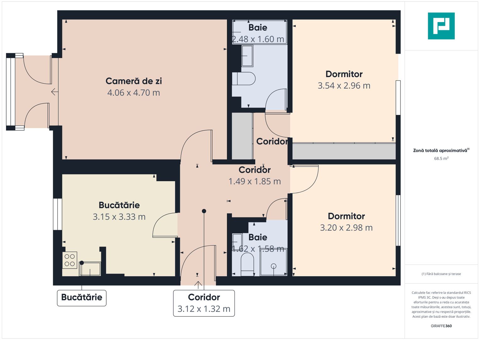 Apartament cu 3 camere, decomandat în Dâmbovița - Poză 7