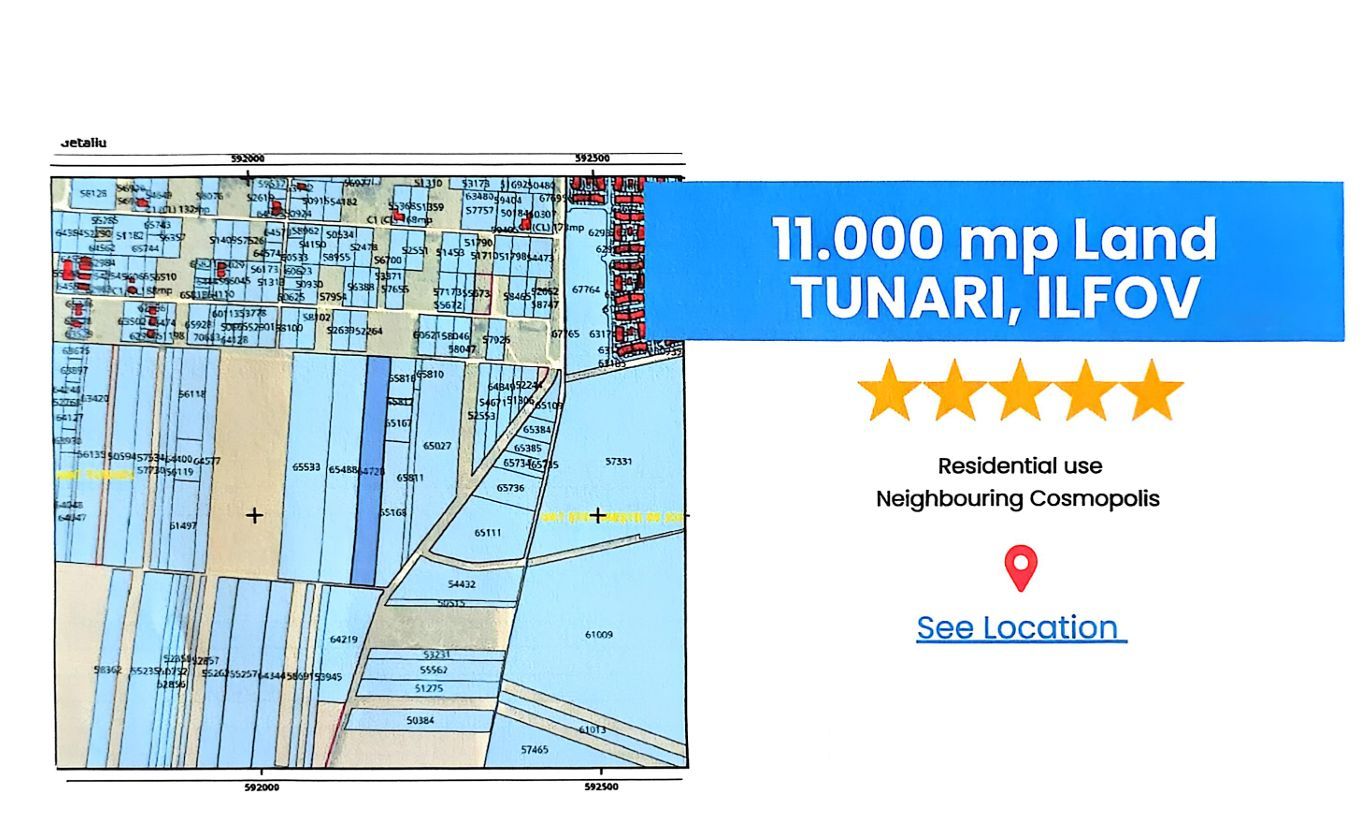 Cel mai bun pret!  11000 mp ntravilan constructii,Tunari - Poză 2