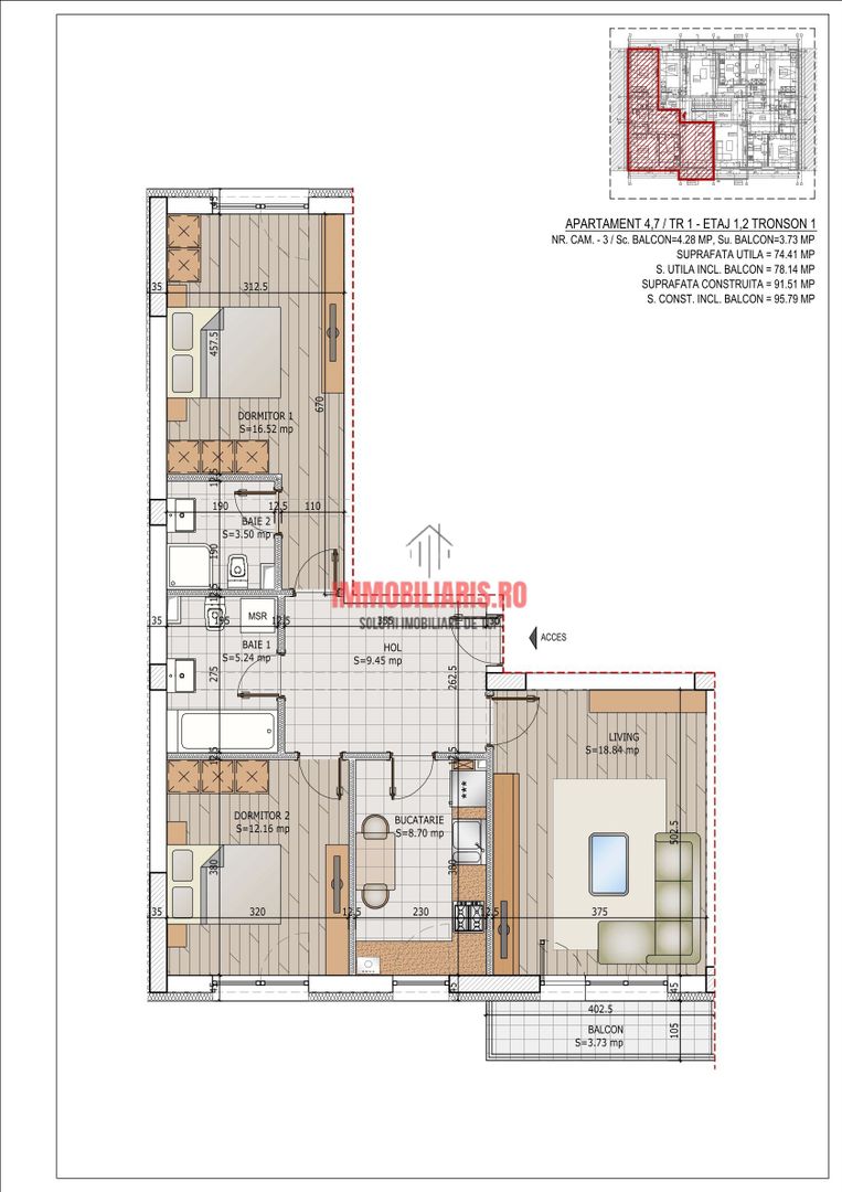 Theodor Pallady - Etaj Intermediar - Direct Dezvoltator - Schiță 2