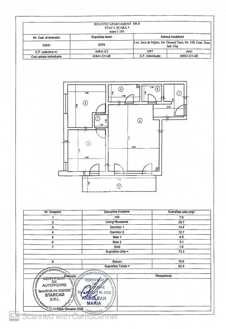 Apartament 3 camere, Bloc nou, Parcare inclusa, Jucu, COMISION 0 - Poză 2